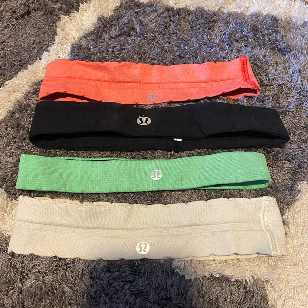 Four lulu lemon headbands